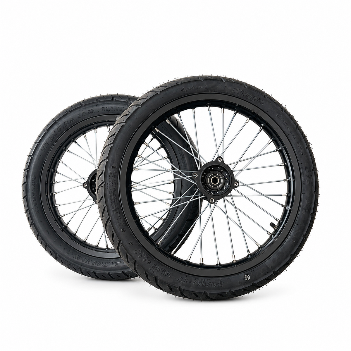 Supermoto Wheel set/no rims fits right on for Qronge X1 spark L